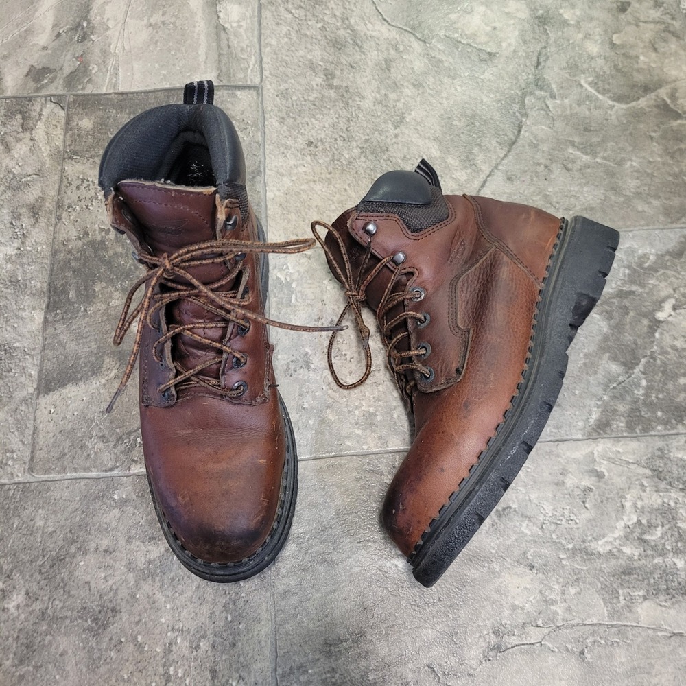 Vintage y2k Red Wing 2326 Work Boots Brown Leather Steel Toe EH Mens 8‎ D USA